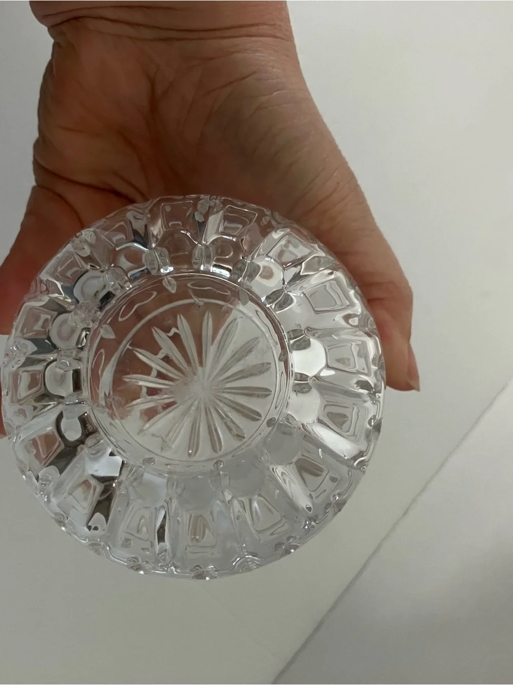 Vintage Czech Lead Crystal Lidded Egg Box